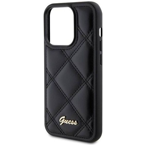 Guess Guess GUHCP15LPSQSQSK iPhone 15 Pro 6.1" czarny/black hardcase Quilted Metal Logo 13295053 3666339149628