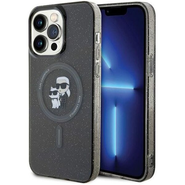Karl Lagerfeld Karl Lagerfeld KLHMP15XHGKCNOK iPhone 15 Pro Max 6.7" czarny/black hardcase Karl&Choupette Glitter MagSafe 13295074 3666339162665