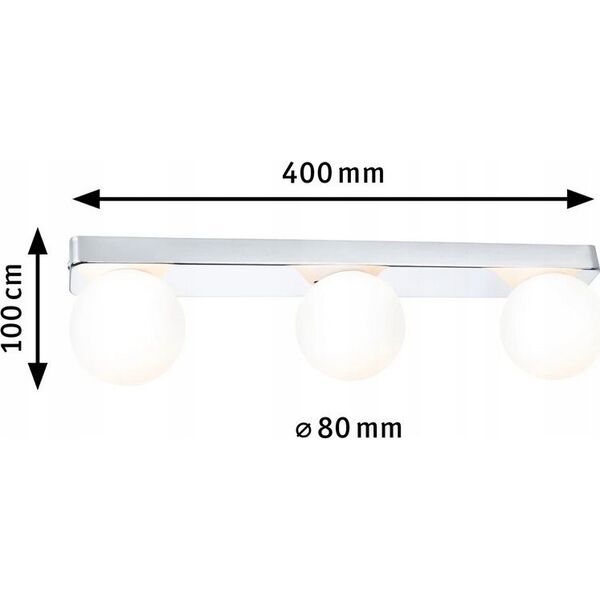 Kinkiet Paulmann Lampa ścienna łazienkowa GOVE LED nad lustro G9 max.3x20W IP44 230V chrom satyna / metal 13295359 4000870710630