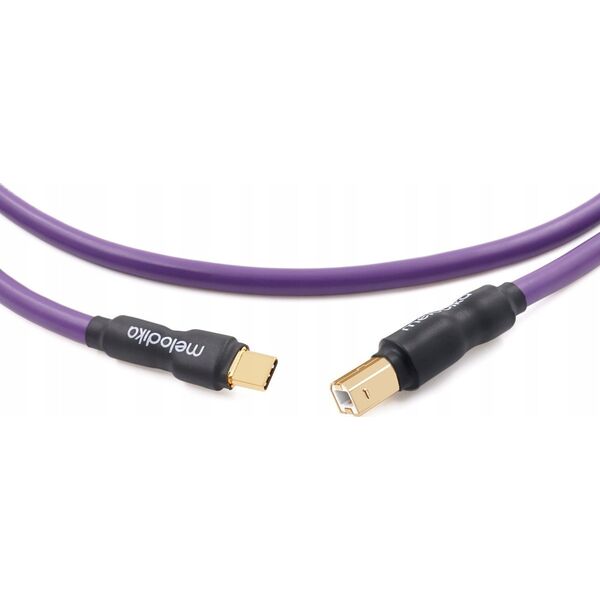 Kabel USB Melodika USB-C - USB-B 2.5 m Fioletowy (MELO-MDUCB25) 13295429 5907609009913