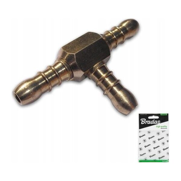 Bradas Trójnik gazowy 3x nypel 9-10mm MOSIĄDZ BRADAS 13295585 5907544430872