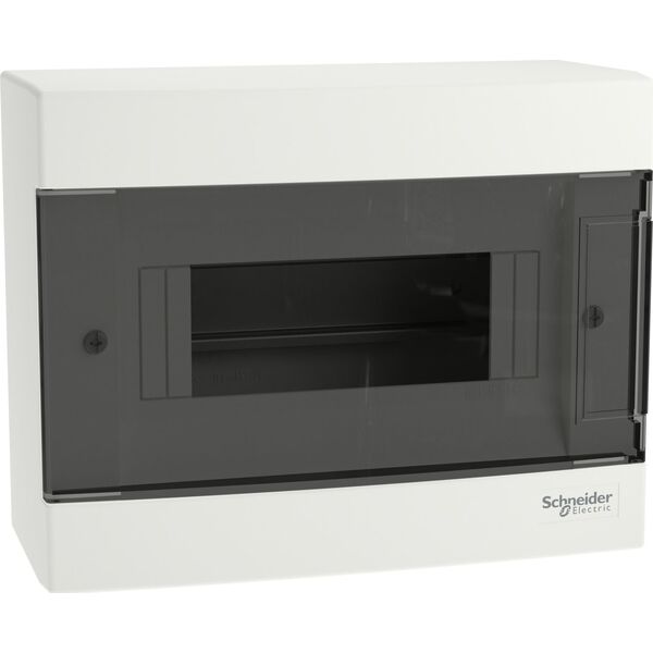 SCHNEIDERE Rozdzielnica natynkowa Schneider 1x8 IP40 IK07 Easy9 EU EZ9EU-1-8-NT-T EZ9EUC108 biała drzwi transparentne 13296314 3606486370056