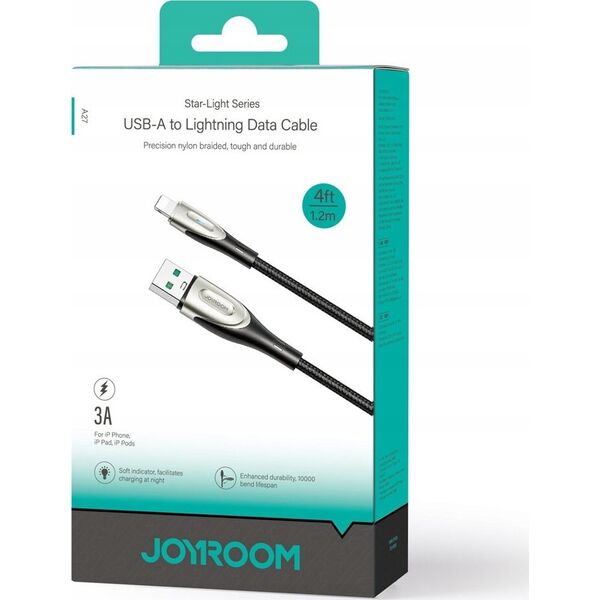 Kabel USB Joyroom USB-A - Lightning 1.2 m Czarny (JYR848) 13297295 6956116759520