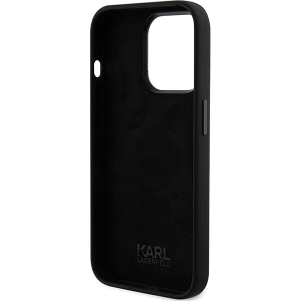 Karl Lagerfeld Karl Lagerfeld KLHCP15LSDHKCNK iPhone 15 Pro 6.1" czarny/black Silicone Karl&Choupette Head 13297835 3666339164812