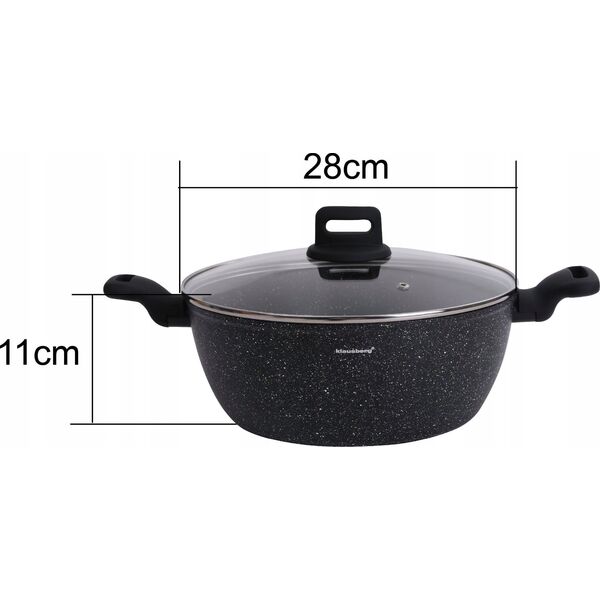 Klausberg GARNEK MARMURKOWY KLAUSBERG 28cm 5,7L KB-7672 13298068 5908287276727