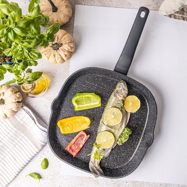 Patelnia Klausberg PATELNIA GRILLOWA MARMURKOWA KLAUSBERG 28cm KB-7662 13298071 5908287276628
