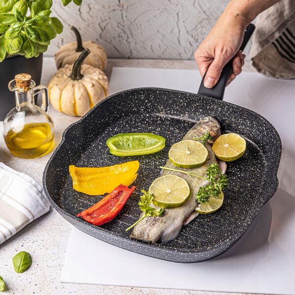 Patelnia Klausberg PATELNIA GRILLOWA MARMURKOWA KLAUSBERG 28cm KB-7662 13298071 5908287276628