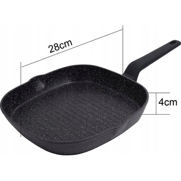 Patelnia Klausberg PATELNIA GRILLOWA MARMURKOWA KLAUSBERG 28cm KB-7662 13298071 5908287276628