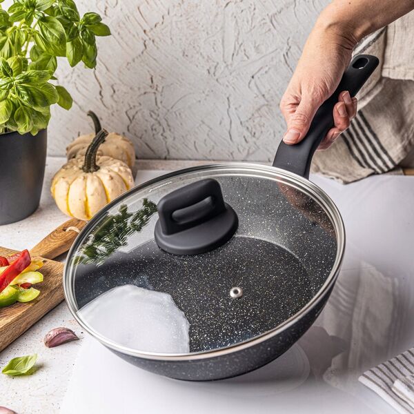 Patelnia Klausberg PATELNIA MARMURKOWA Z POKRYWĄ KLAUSBERG 24cm KB-7666 13298076 5908287276666
