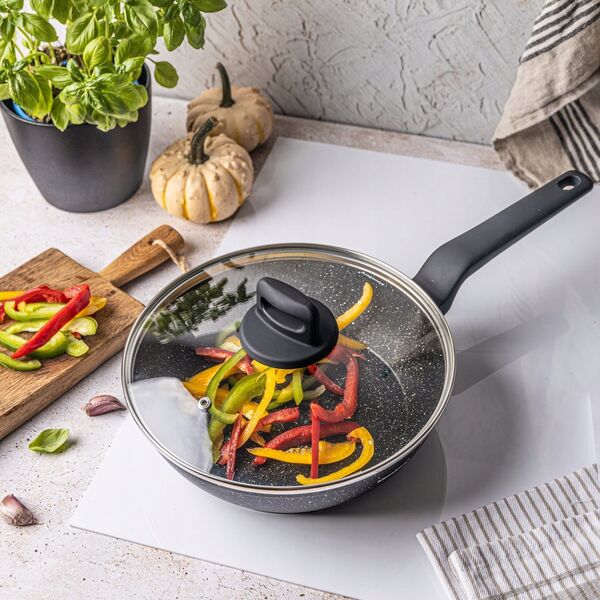 Patelnia Klausberg PATELNIA MARMURKOWA Z POKRYWĄ KLAUSBERG 24cm KB-7666 13298076 5908287276666