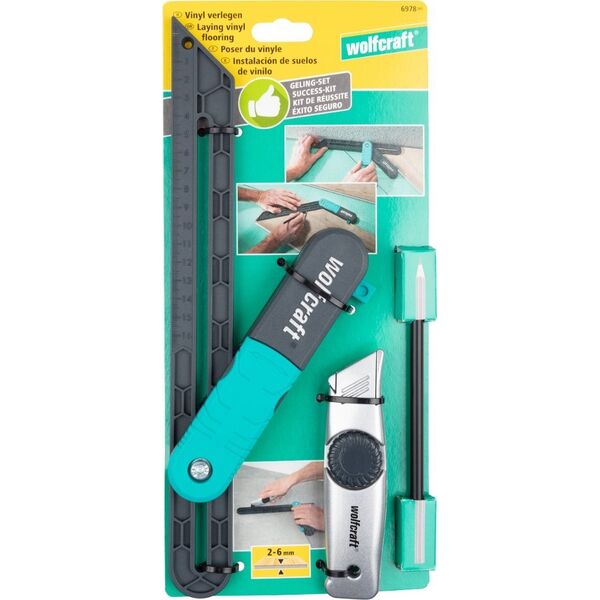 Wolfcraft Zestaw do układanie paneli winylowych 3-cz, Wolfcraft 13298173 4006885697805