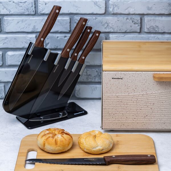 Klausberg ZESTAW 5 KUCHENNYCH NOŻY W STOJAKU KLAUSBERG KB-7616 13298301 5908287276161