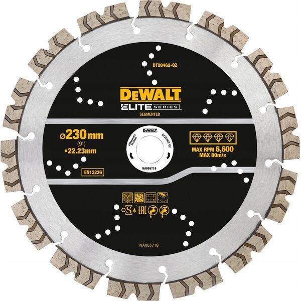 Dewalt DEWALT TARCZA DIAM.SEG. 230mm ELITE ZAST. OGÓLNE 13299055 5054905299071