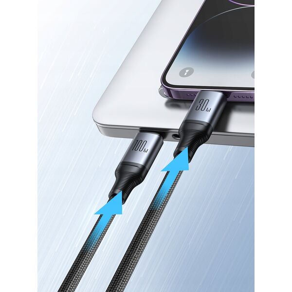 Kabel USB Joyroom USB-C - USB-C + Lightning 1.5 m Czarny (JYR886) 13299185 6941237100757