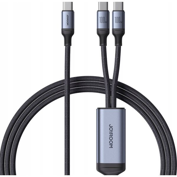 Kabel USB Joyroom USB-C - 2x USB-C 1.5 m Czarny (JYR887) 13299191 6941237100764