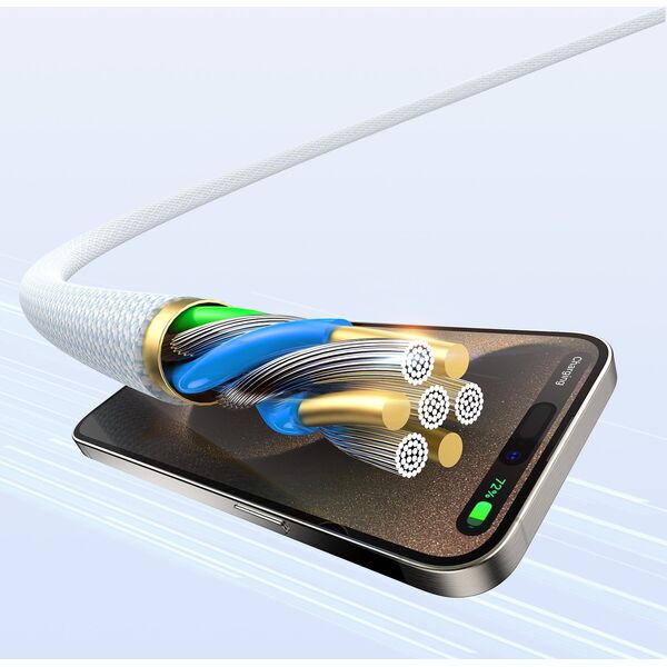 Kabel USB Dudao USB-C - USB-C 2 m Biały (DDA316) 13300288 6976625331550