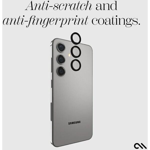 Case-Mate Case-Mate Aluminum Ring Lens Protector - Szkło ochronne na obiektyw aparatu Samsung Galaxy S24 (Black) 13300439 840171736519