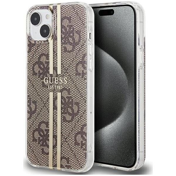 Guess Guess GUHCP15MH4PSEGW iPhone 15 Plus / 14 Plus 6.7" brązowy/brown hardcase IML 4G Gold Stripe 13300741 3666339222833
