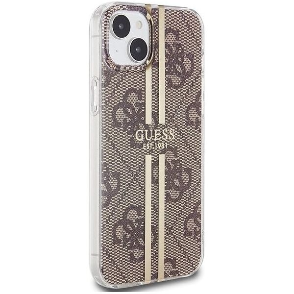 Guess Guess GUHCP15MH4PSEGW iPhone 15 Plus / 14 Plus 6.7" brązowy/brown hardcase IML 4G Gold Stripe 13300741 3666339222833
