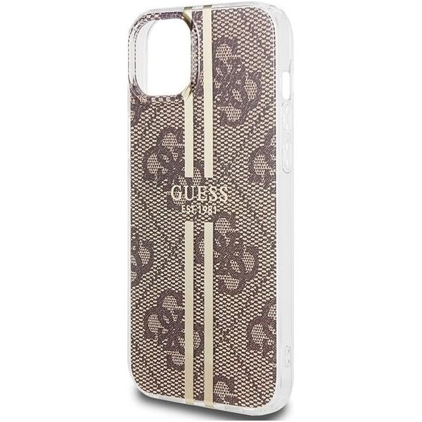 Guess Guess GUHCP15MH4PSEGW iPhone 15 Plus / 14 Plus 6.7" brązowy/brown hardcase IML 4G Gold Stripe 13300741 3666339222833
