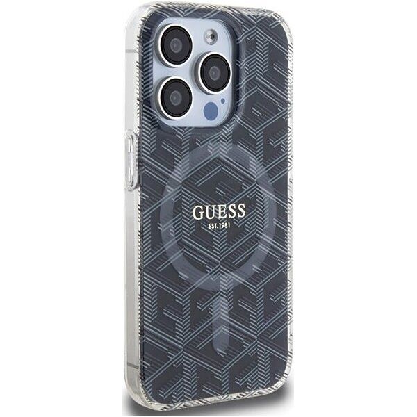 Guess Guess GUHMP15LHGCUSTGK iPhone 15 Pro 6.1" czarny/black hardcase IML GCube MagSafe 13300773 3666339221867