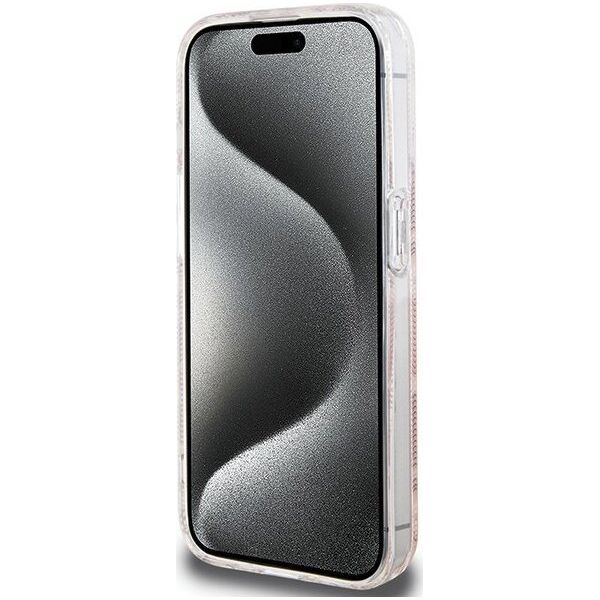 Guess Guess GUHMP15LHGCUSTGP iPhone 15 Pro 6.1" różowy/pink hardcase IML GCube MagSafe 13300774 3666339222000