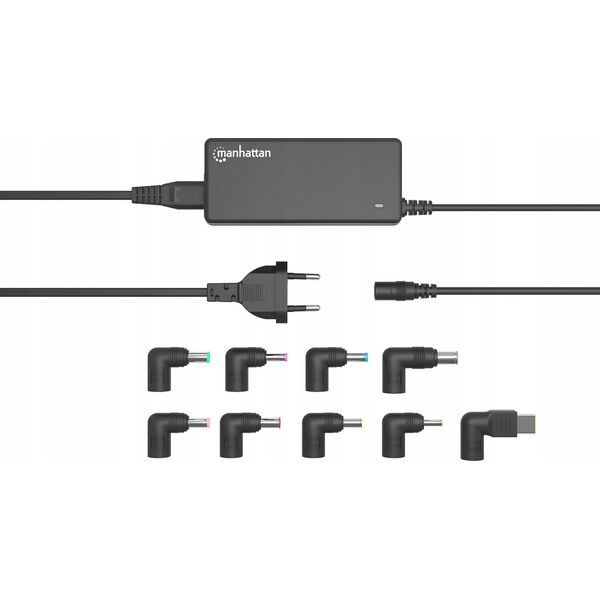 Zasilacz do laptopa Manhattan MANHATTAN Laptop-Netzteil 65W AC 9 Stecker 13301799 766623180962