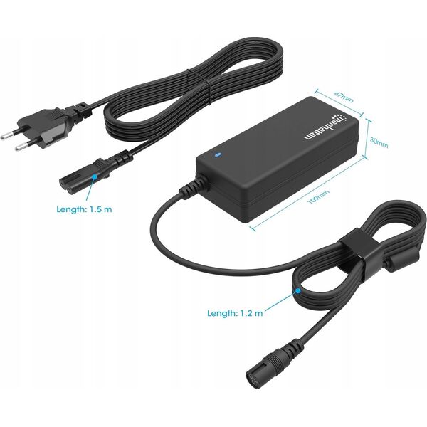Zasilacz do laptopa Manhattan MANHATTAN Laptop-Netzteil 65W AC 9 Stecker 13301799 766623180962