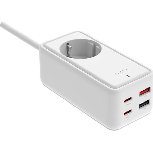 Ładowarka Fixed Listwa ładująca FIXED GaN III - 2xUSB-C/2xUSB, 1,5m, PD 65W, biała - Gwarancja bezpieczeństwa. Proste raty. Bezpłatna wysyłka od 170 zł. 13302844 8591680157372