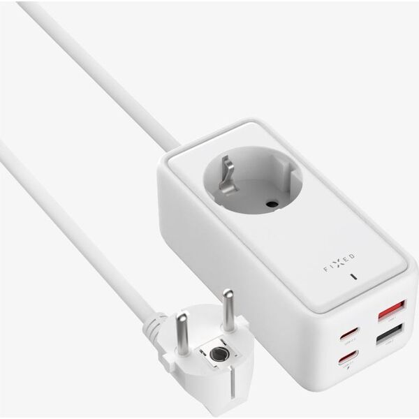 Ładowarka Fixed Listwa ładująca FIXED GaN III - 2xUSB-C/2xUSB, 3m, PD 65W, biała - Gwarancja bezpieczeństwa. Proste raty. Bezpłatna wysyłka od 170 zł. 13302850 8591680157389