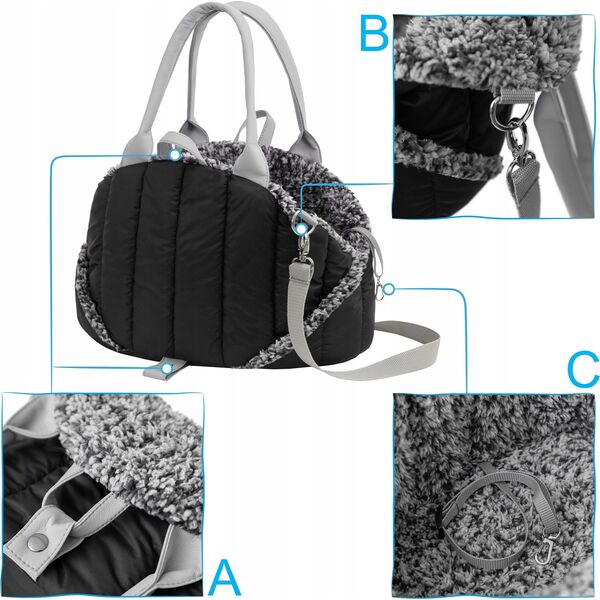 Torba DOGGY R1 TORBA SEA SHELL CZARNY 13303988 5902414555303