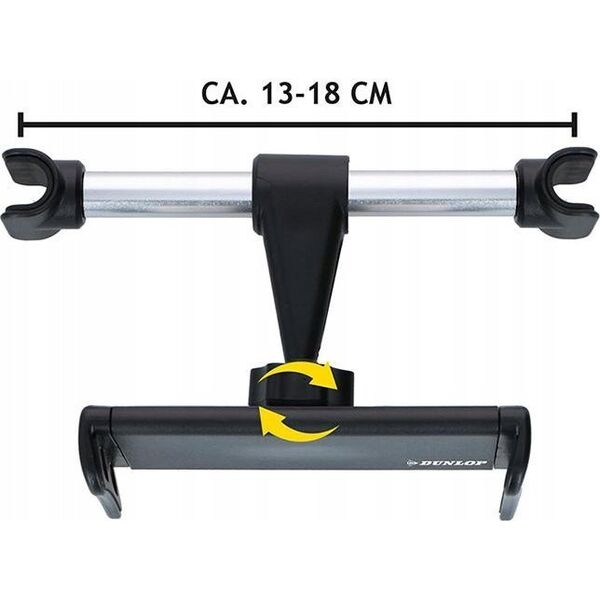 Dunlop Dunlop - Uchwyt samochodowy na zagłówek na smartfon / tablet 12-21 cm 13304918 8711252268200