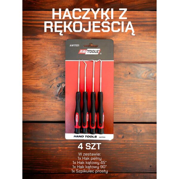 AWTools AWTOOLS HACZYKI Z RĘKOJEŚCIĄ 4el. 13305265 5903678619183
