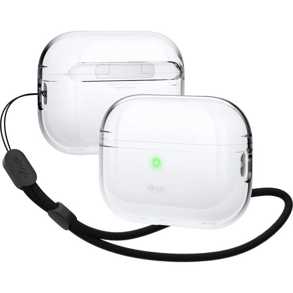 Elago Elago AirPods Pro 2 Nylon Strap TPU Shell Case - etui z paskiem do AirPods Pro 2 przeźroczyste - Gwarancja bezpieczeństwa. Proste raty. Bezpłatna wysyłka od 170 zł. 13305817 8809863851673