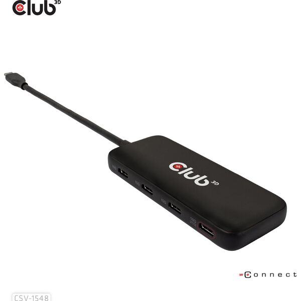 HUB USB Club 3D Club3D USB-Hub Typ C > 4x USB Typ C  10Gbps + 100W PD  St/Bu retail 13306362 8719214472962