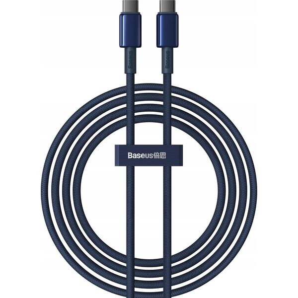 Kabel USB Baseus USB-C - USB-C 2 m Niebieski (P10319800321-04) 13307585 6932172655532