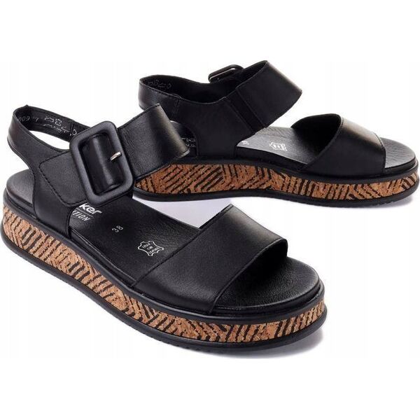 Rieker Rieker Sandals W0800-00 Czarne 38 13307709 4060596643360