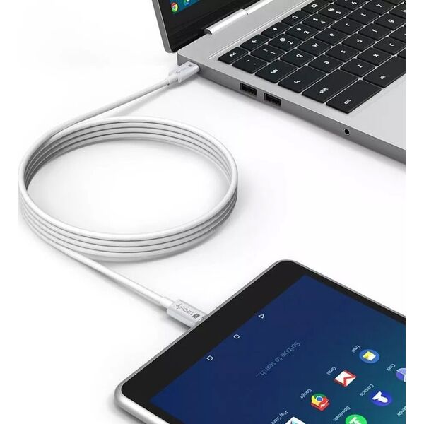 Kabel USB Techly USB-C - USB-C 1 m Biały (ICOC-MU4-40G240W1) 13308001 8059018365870