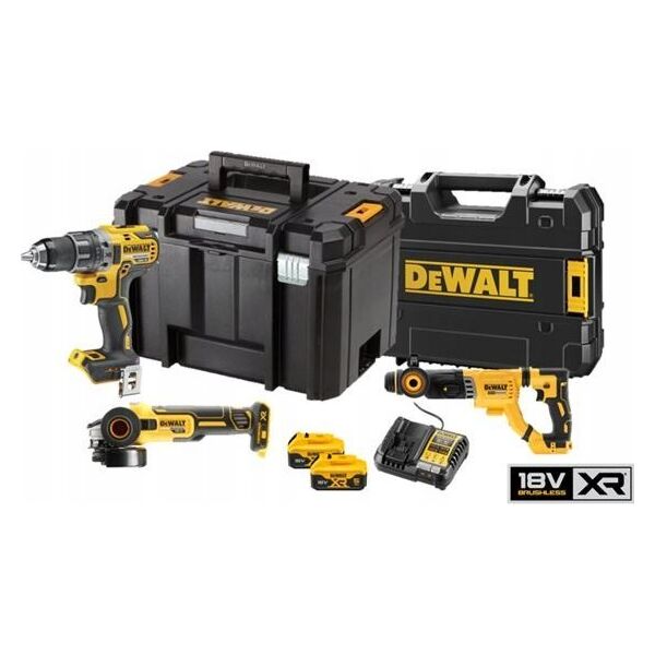 Zestaw elektronarzędzi Dewalt 18v xr zestaw combo dcd791|dcg405, dch263|2 aku 5ah, ład. 13308201 5035048752579