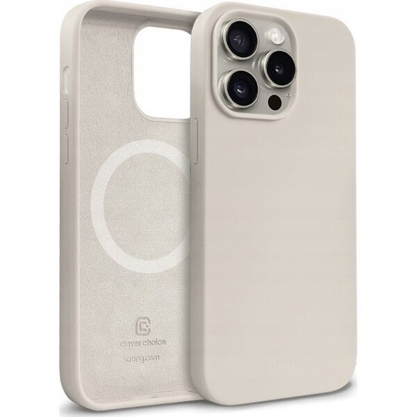 Crong Etui Crong Color Cover Magnetic Apple iPhone 15 Pro Max MagSafe kamienny beż 13316246 5904310704533