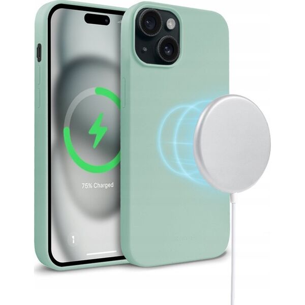 Crong Crong Color Cover Magnetic - Etui iPhone 15 MagSafe (miętowy) 13316262 5904310704427