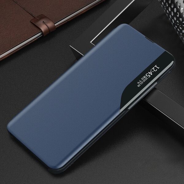 Hurtel Etui Eco Leather View Case do Samsung S24+ z klapką - niebieskie 13319702 9145576284254