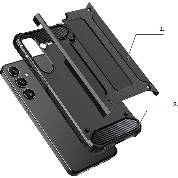 Hurtel Etui pancerne wzmacniane do Samsung Galaxy S24+ Hybrid Armor czarne Etui pancerne wzmacniane do Samsung Galaxy S24+ Hybrid Armor czarne 13319814 9145576284964
