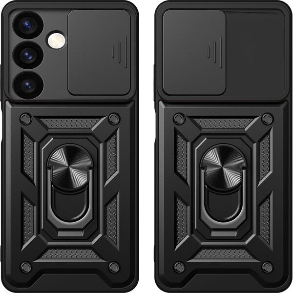 Hurtel Etui z osłoną na aparat do Samsung Galaxy S24 Hybrid Armor Camshield czarne Etui z osłoną na aparat do Samsung Galaxy S24 Hybrid Armor Camshield czarne 13319815 9145576285060