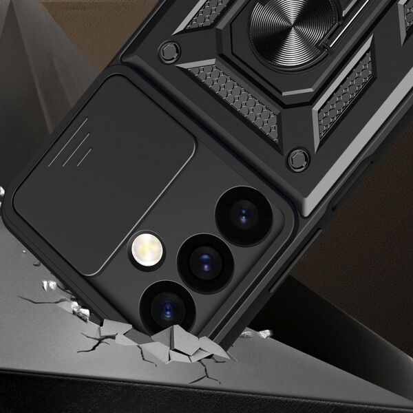 Hurtel Etui z osłoną na aparat do Samsung Galaxy S24 Hybrid Armor Camshield czarne Etui z osłoną na aparat do Samsung Galaxy S24 Hybrid Armor Camshield czarne 13319815 9145576285060