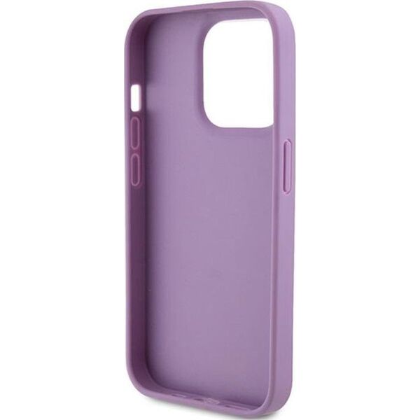 Guess Guess Leather 4G Stamped - Etui iPhone 15 Pro Max (fioletowy) 13319984 3666339150471