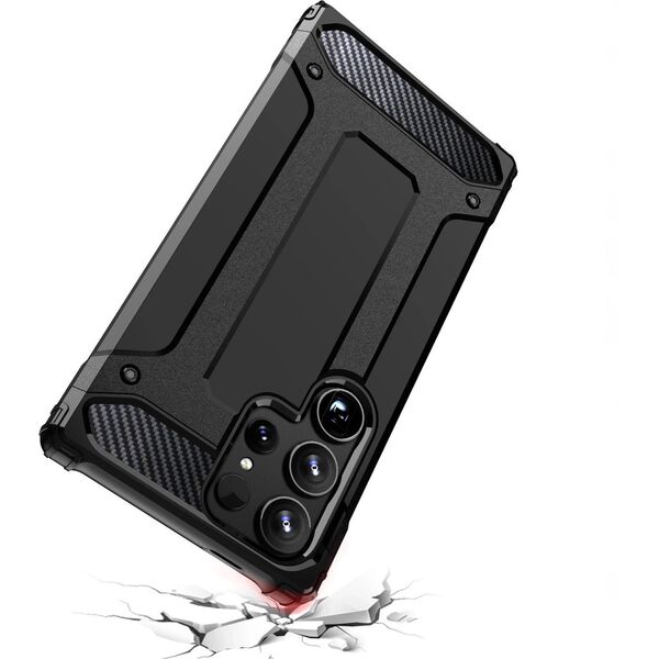 Hurtel Etui pancerne wzmacniane do Samsung Galaxy S24 Ultra Hybrid Armor czarne HURTEL 13320071 9145576284988