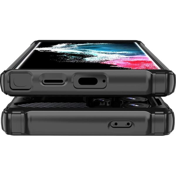 Hurtel Etui pancerne wzmacniane do Samsung Galaxy S24 Ultra Hybrid Armor czarne HURTEL 13320071 9145576284988