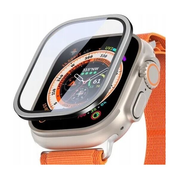 Dux Ducis DUX DUCIS szkło FLAS hartowane z ramką do Apple Watch Ultra / Ultra 2 49 mm czarne 13320899 6934913025628