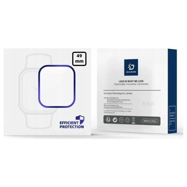 Dux Ducis DUX DUCIS szkło FLAS hartowane z ramką do Apple Watch Ultra / Ultra 2 49 mm czarne 13320899 6934913025628